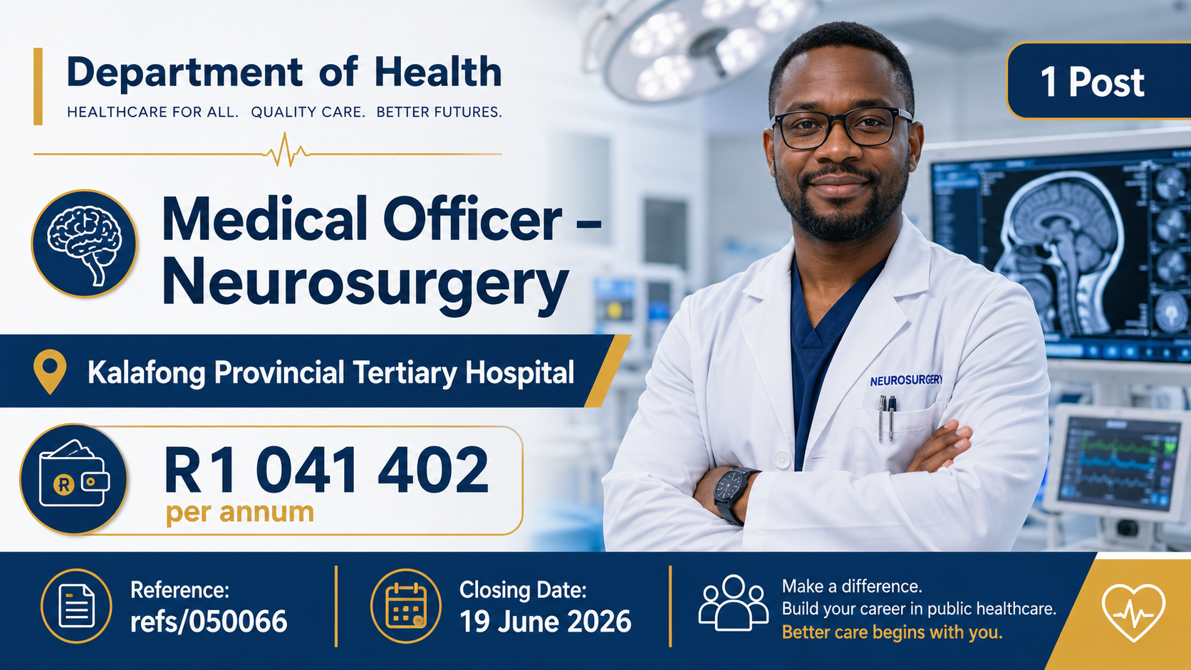 Medical Officer Neurosurgery vacancy at Kalafong Hospital