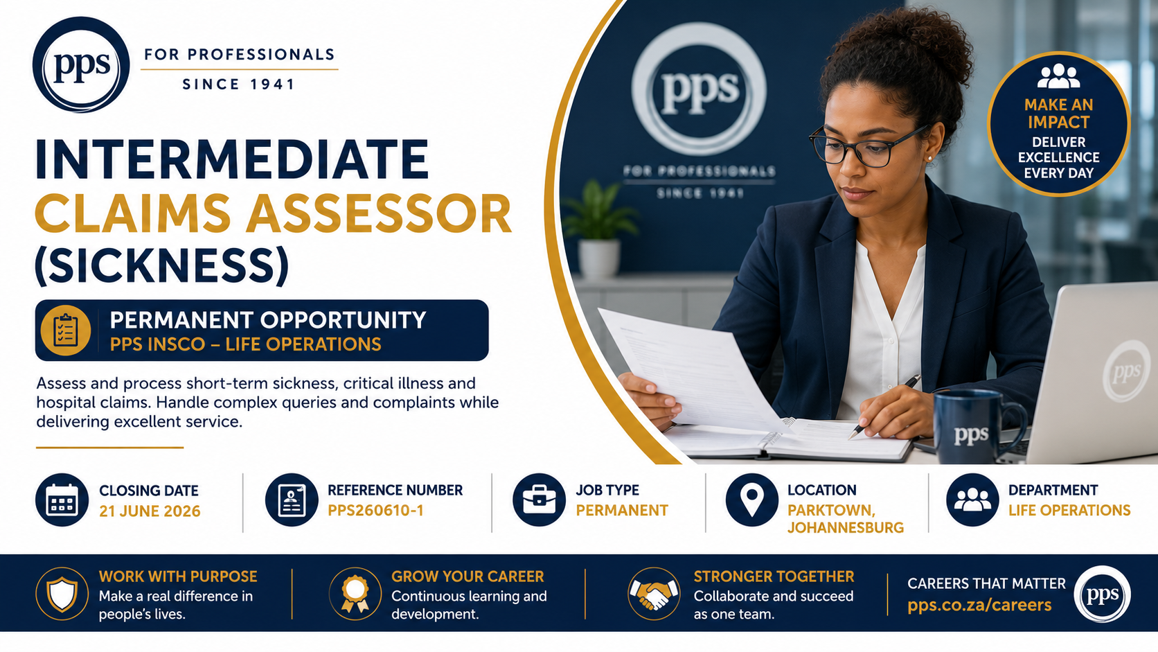 PPS Intermediate Claims Assessor vacancy