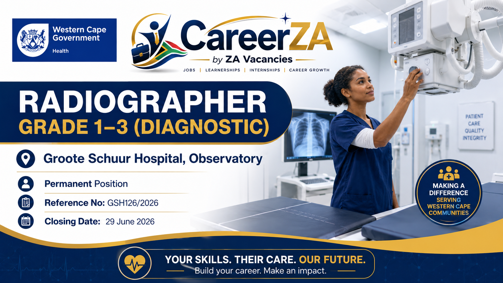 Radiographer vacancy at Groote Schuur Hospital