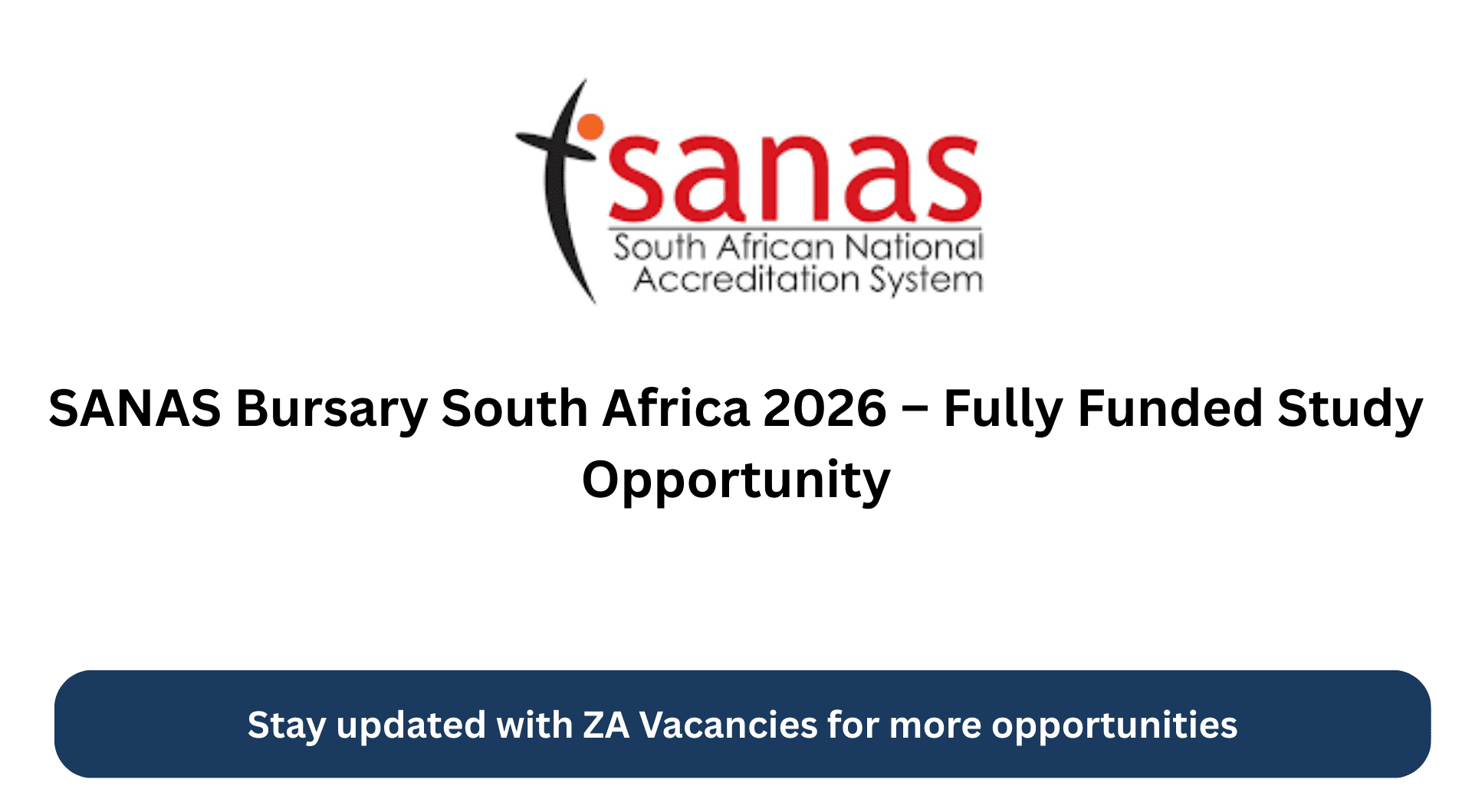 SANAS Bursary South Africa 2026