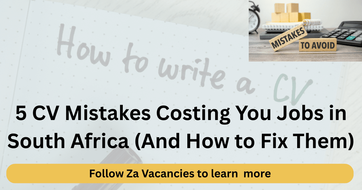 5 CV Mistakes Costing You Jobs in South Africa (And How to Fix Them).