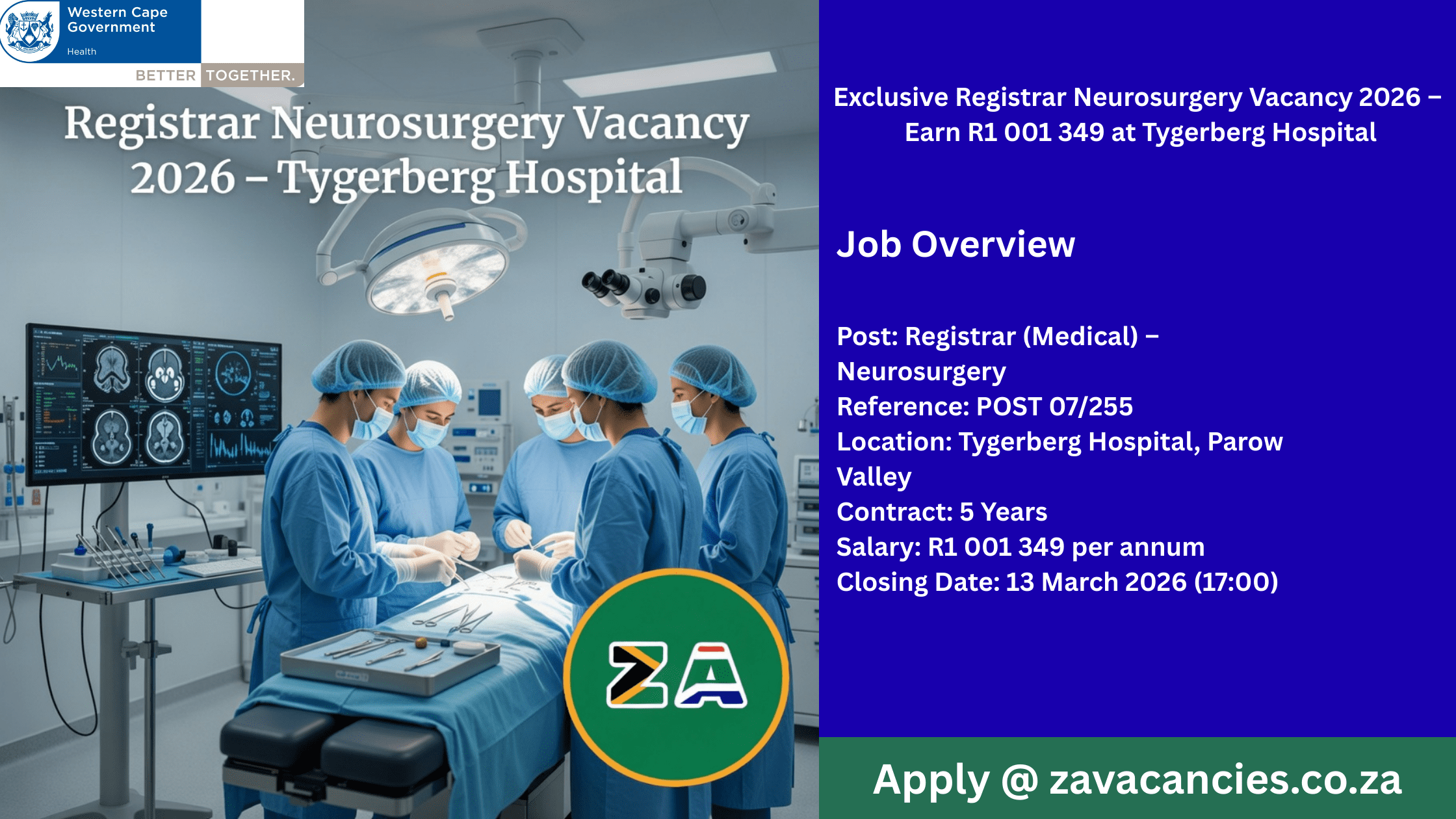 Registrar Neurosurgery Vacancy 2026