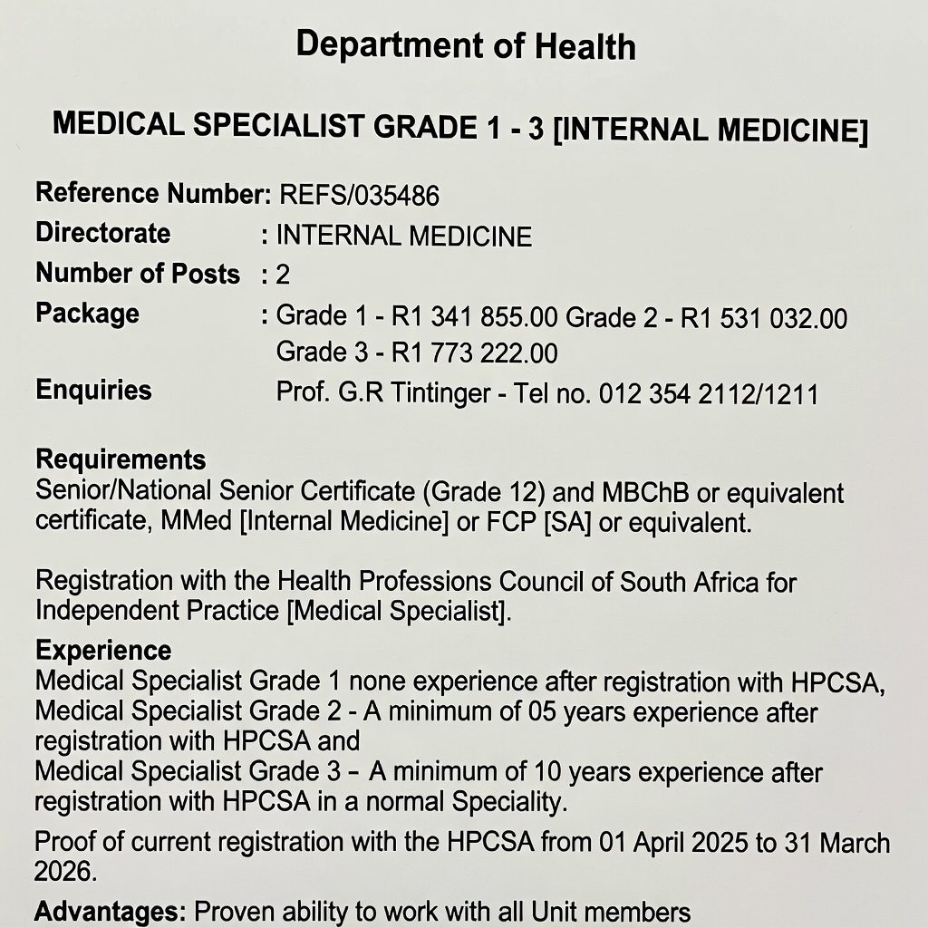 Urgent Medical Specialist Internal Medicine Jobs 2026