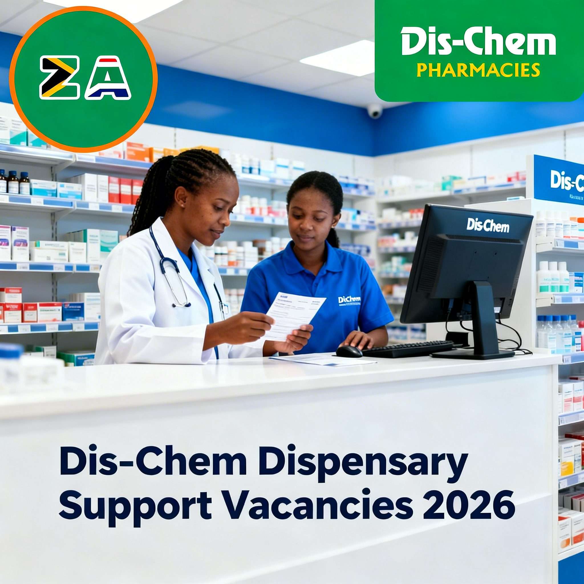 Dis-Chem Dispensary Support Vacancies 2026 pharmacy assistant training opportunity in South Africa