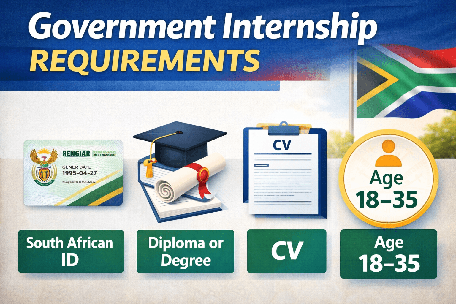 government internship requirements South Africa