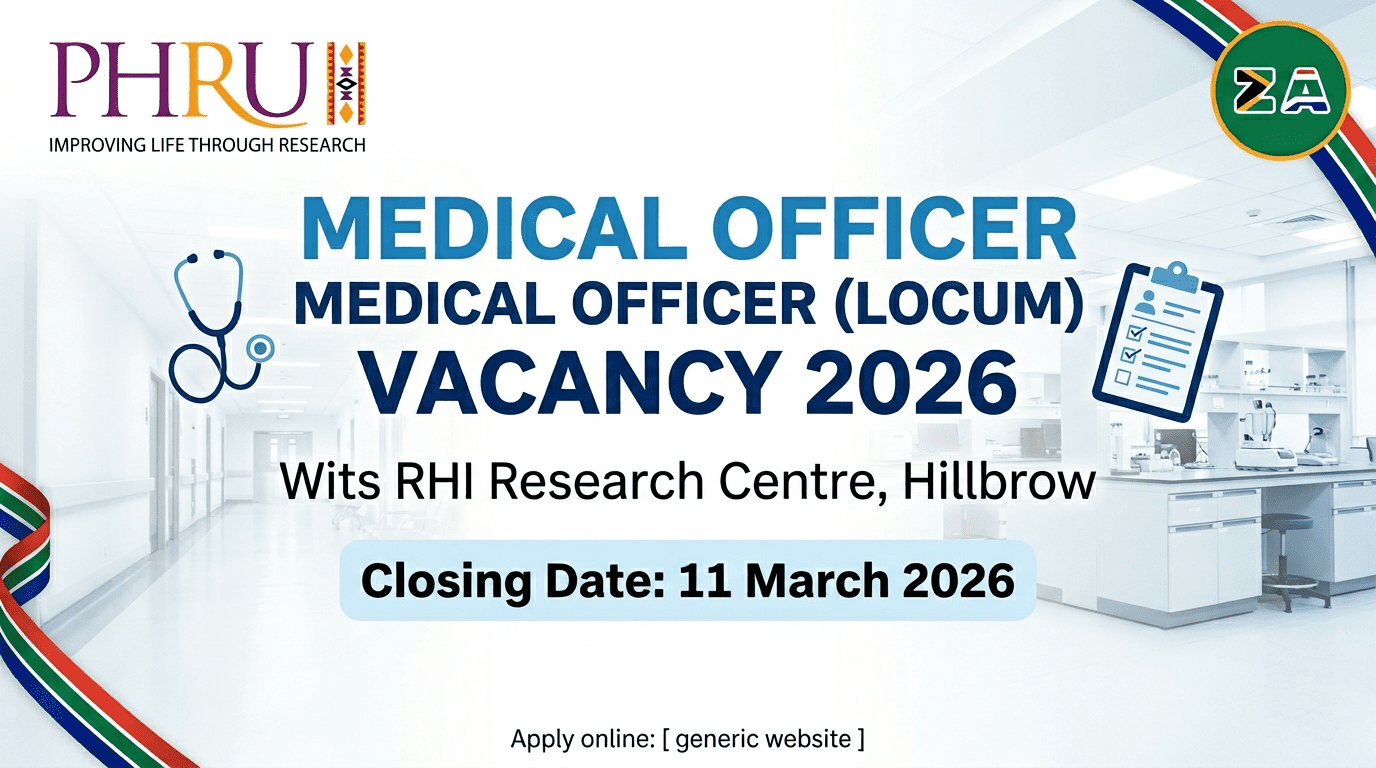 Medical Officer Locum Vacancy 2026 at Wits RHI Hillbrow Closing 11 March