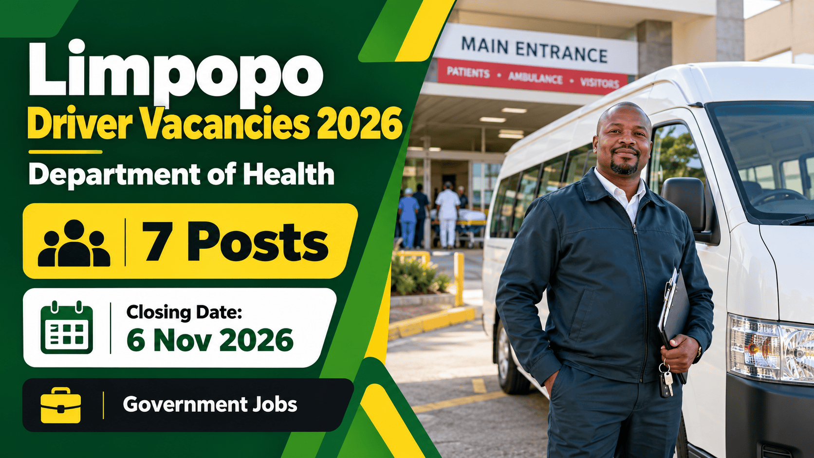 Limpopo Driver Vacancies 2026 – 7 Hospital Driver Jobs